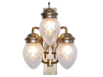 PANNON III - Brass wall lamp by Patinas Lighting - view 2